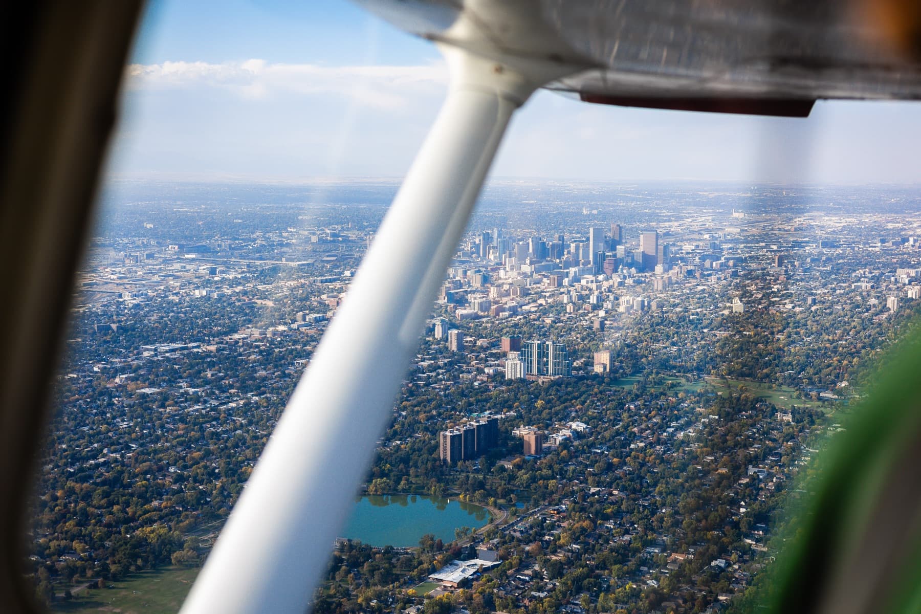 shot from a small prop plane 01 looking at denver