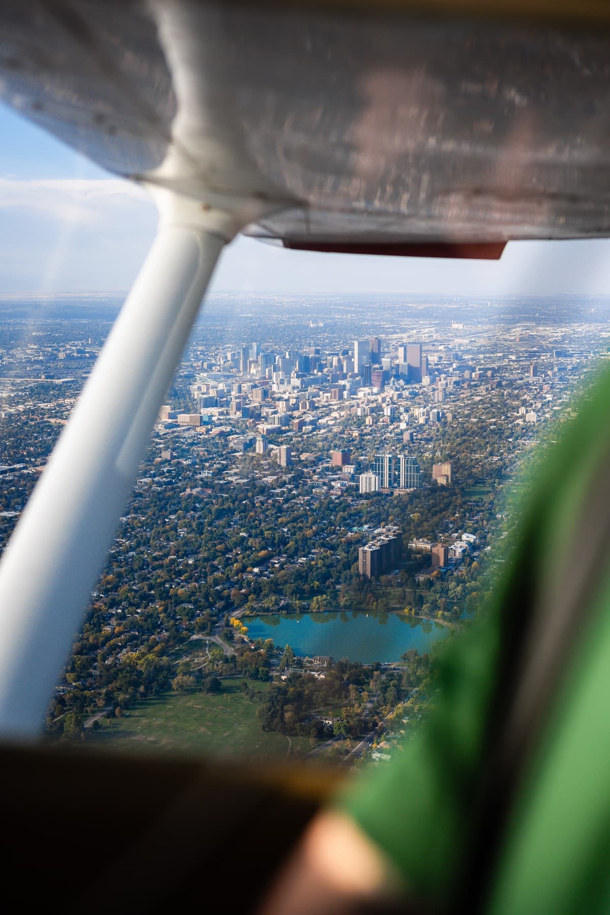 shot from a small prop plane 02 looking at denver
