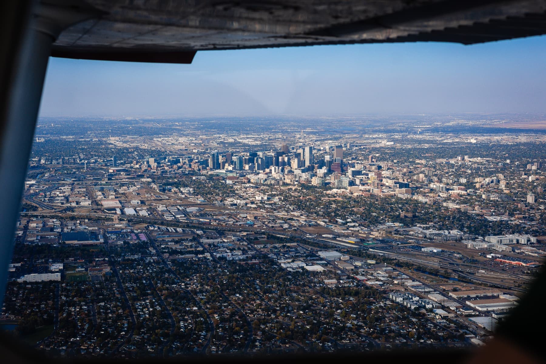 shot from a small prop plane 03 looking at denver