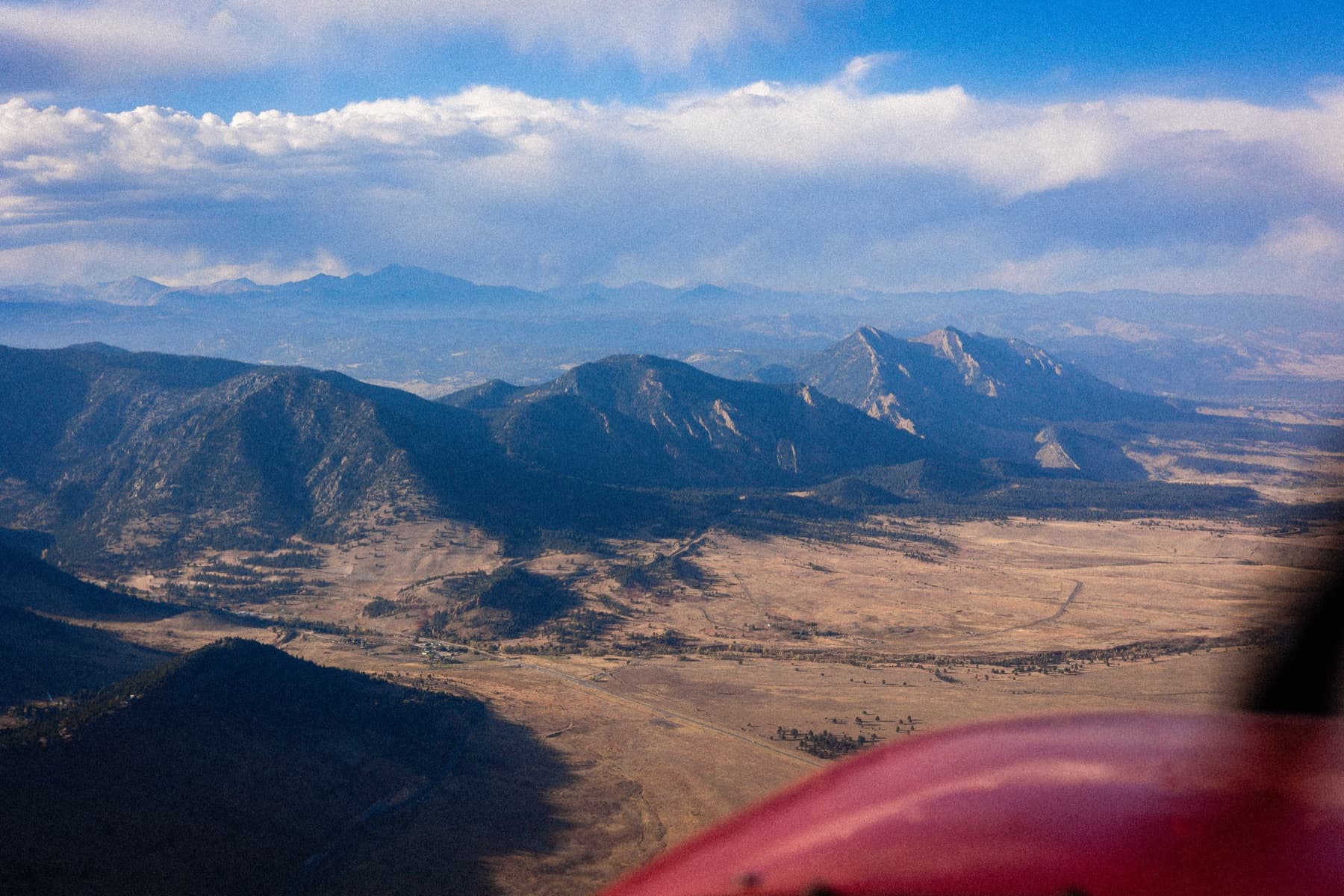 shot from a small prop plane 06 looking at mountains