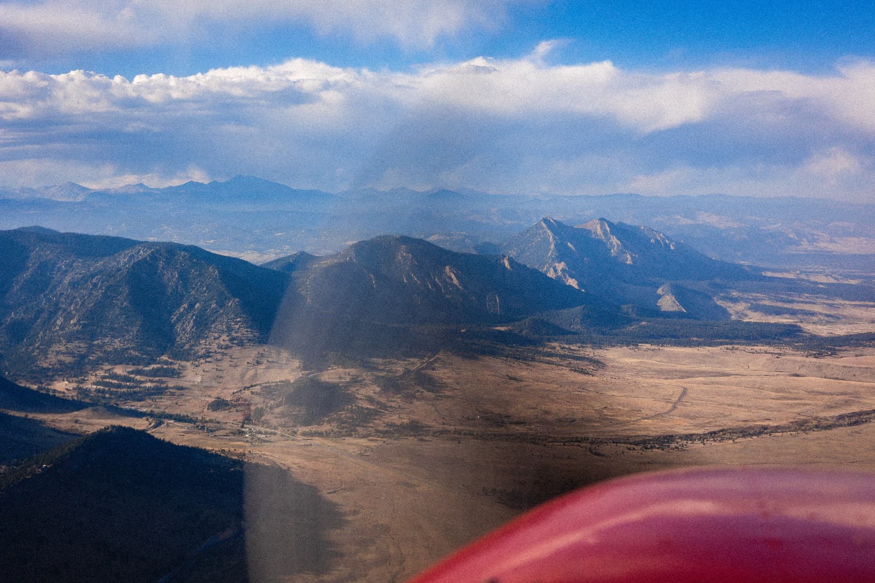 shot from a small prop plane 08 looking at mountains