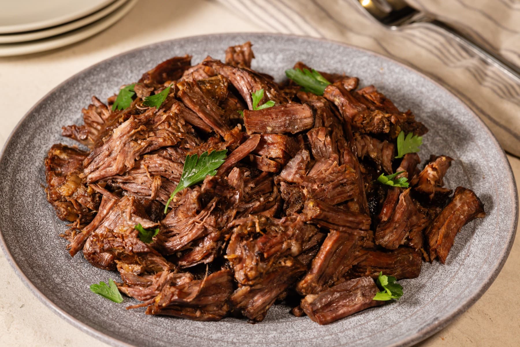 four way shredded beef