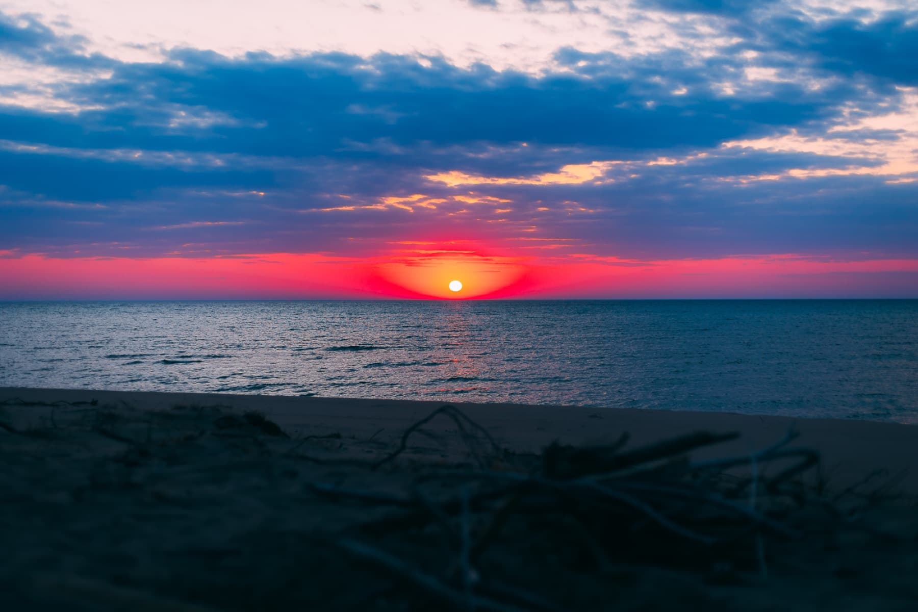 sunset at lake michigan nordhouse dunes