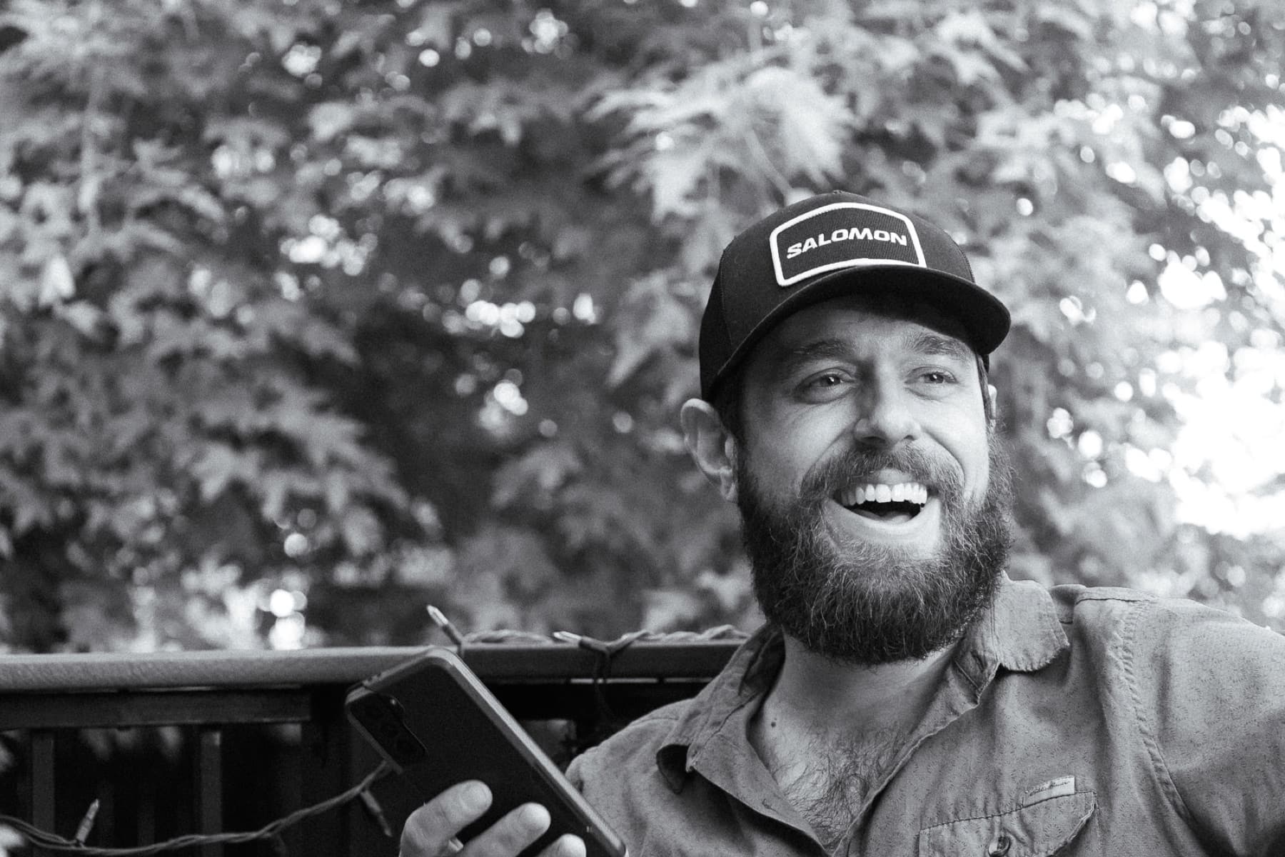 john portrait bw big smile