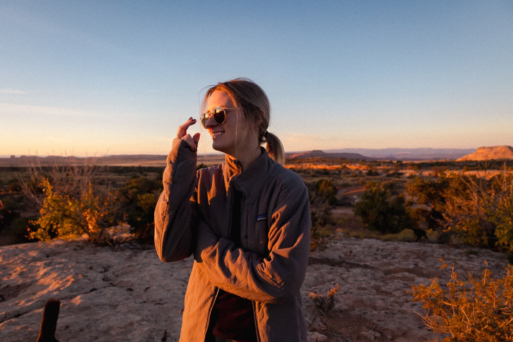 taylor portrait in utah landscape at sunset