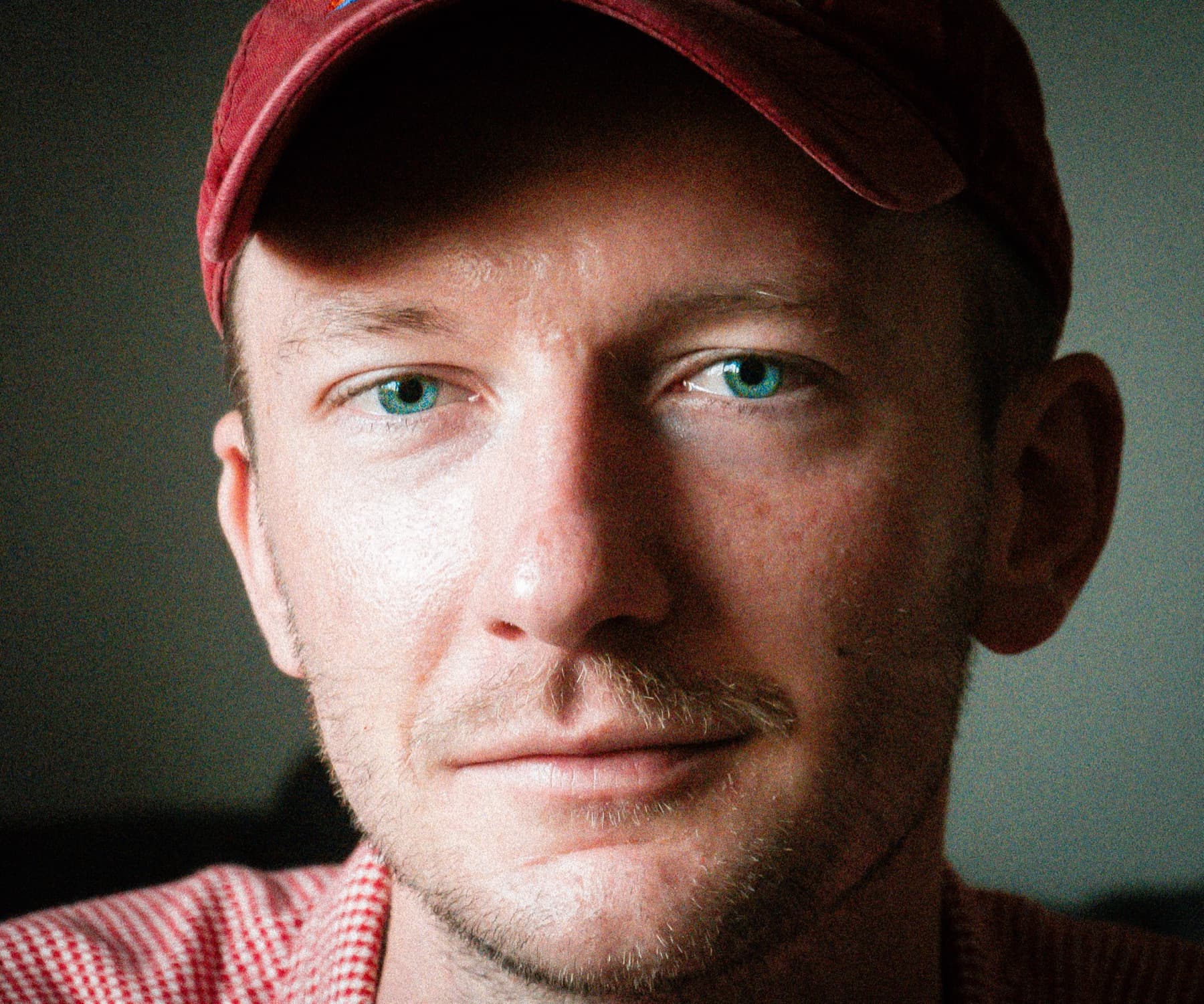 trevor portrait on film extreme close up in color